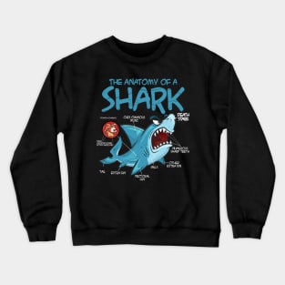 The Anatomy Of A Shark Graphic Shark Love Crewneck Sweatshirt